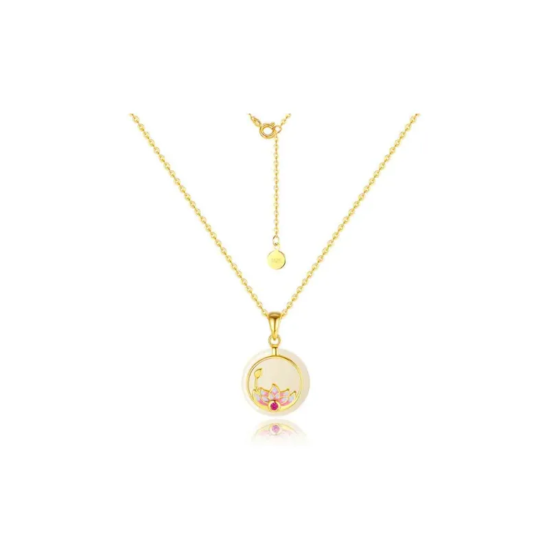 GOLDFISH ALLEY Necklaces Pale Greenish White Jade Women's-0