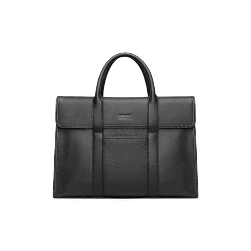 FAIRWHALE Top Grain Cow Leather Laptop Bag Regular Men's Black