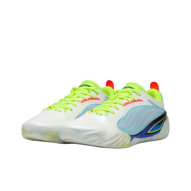 PUMA All Pro Nitro Anti Slip Wear Resistant Low Top Basketball Shoes Men's White-2