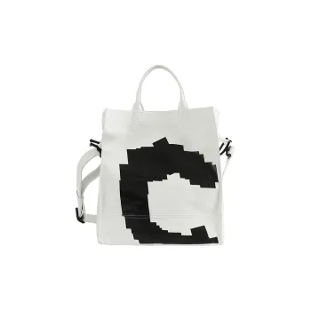 Crying Center PU Handbag, Crossbody Bag Unisex White/Ink Blue