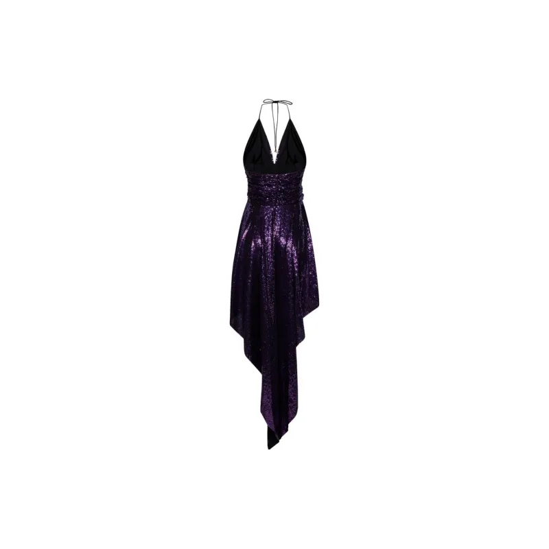 Alexandre Vauthier Sequin Embellished Halterneck Backless Dress-1