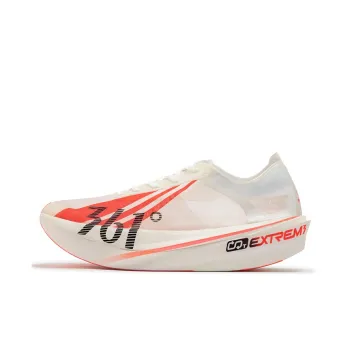 361° Miro NUDE Chestnut Bee Anti Slip Wear Resistant Low Top Carbon Plate Running Shoes Unisex White Orange