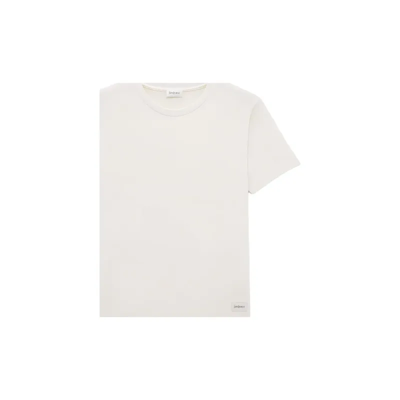 SAINT LAURENT Logo patch T shirt-5
