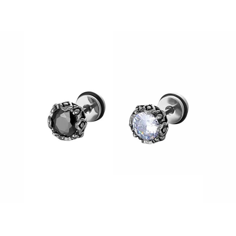 Muyan Titanium Steel Crown Stud Earrings Women's-4