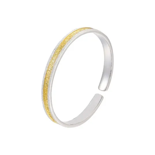 RURA S999 Fine Silver Bangles Women's Silver-0