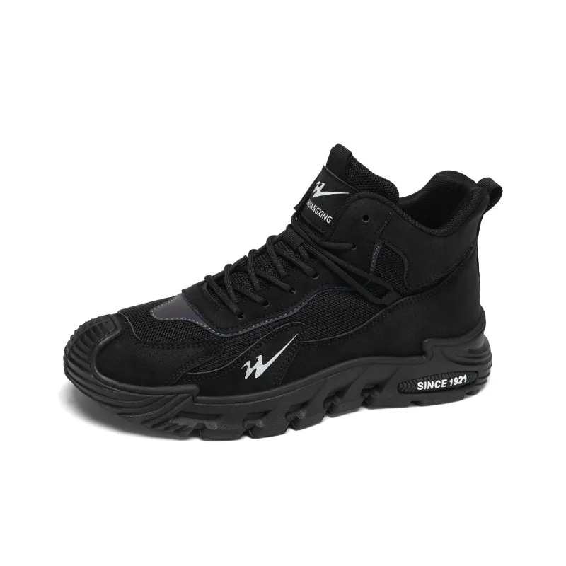 Binary Mid Top Skateboard Shoes Men's Black-2