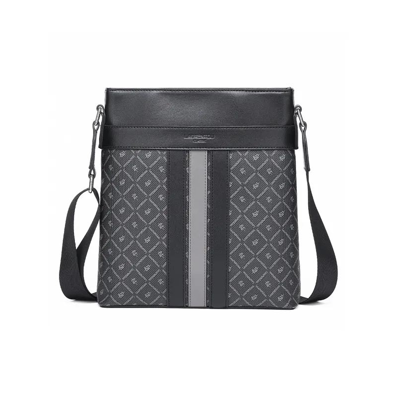 Old Man's Head PVC Shoulder Bag Regular Unisex Black-0