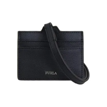 Furla Leather Card Holder Women's Black