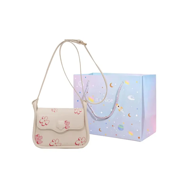 GOX PU Crossbody Bag Regular Women's Green/Pink/Milk Texture/Small Flower-17