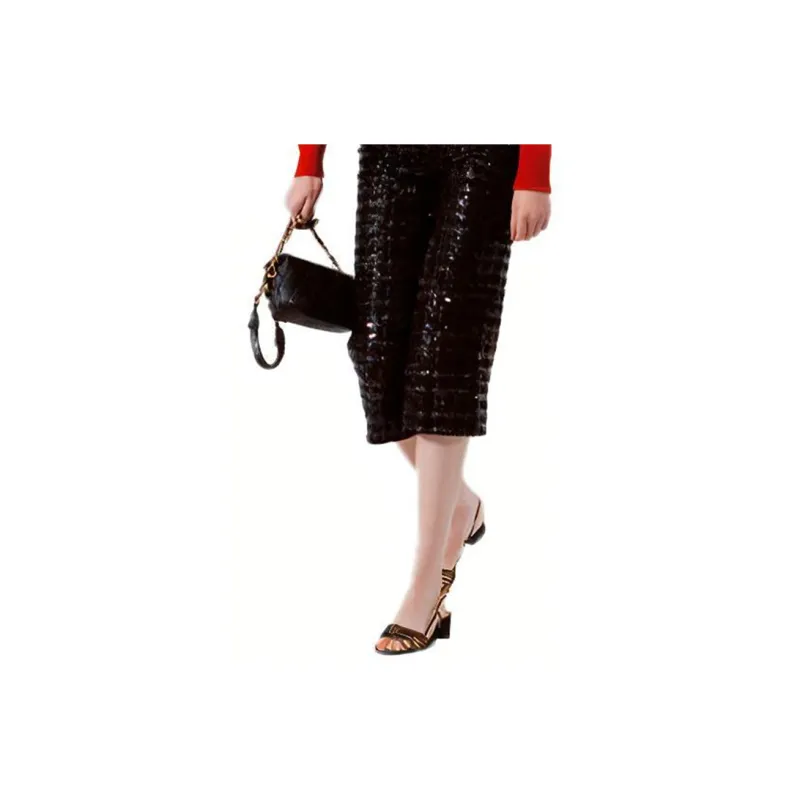 CHANEL SS21 Casual Pants Women's Black-5