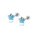 Sparkling Star Stud Earrings[Blue]