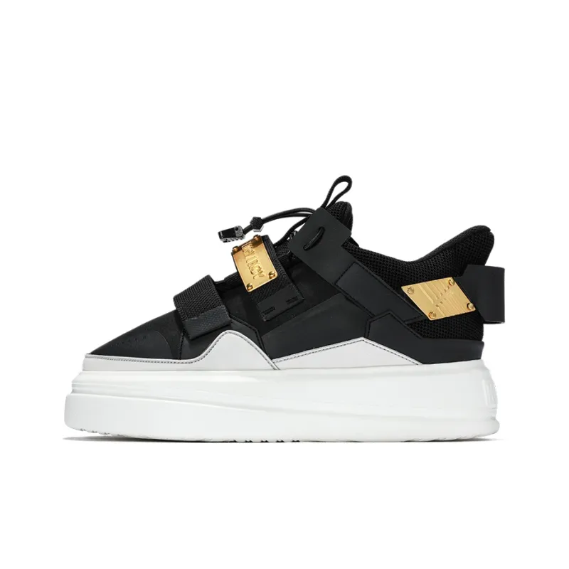 NORVINCY Low Top Skateboard Shoes Unisex Black White-0