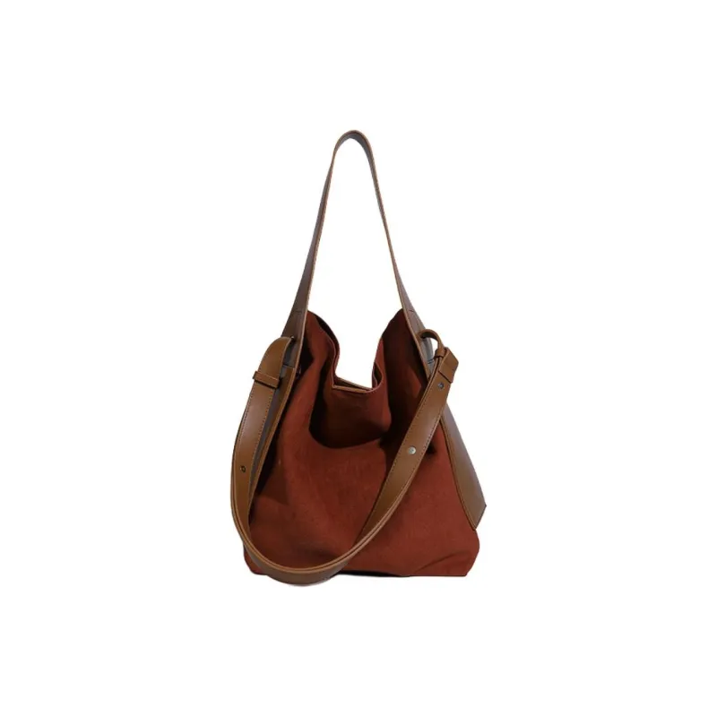 PAYOT Synthetic Leather Handbag Shoulder Bag Regular Women's Olive Green/Red Brown-4