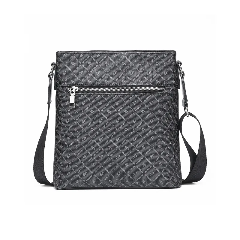 Old Man's Head PVC Shoulder Bag Regular Unisex Black-2