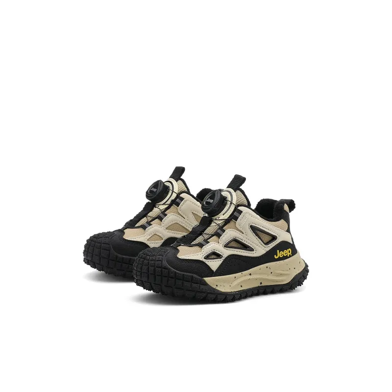 Jeep Anti Slip Wear Resistant Warm Anti Kick Low Top Kids Lifestyle Shoes Khaki Brown Obsidian Black Kids'-3