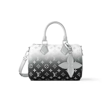 LOUIS VUITTON BandoulièreSKI Skiing Collection Monogram Nylon Boston Bag Shoulder Bag Handbag Women's Silver