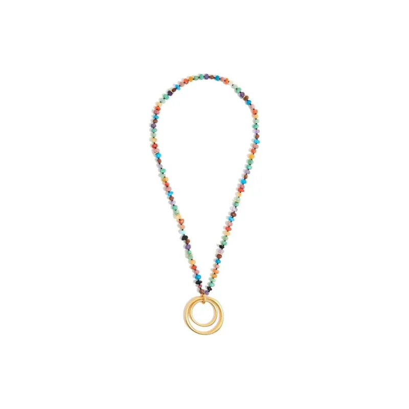 Bimba Y Lola Gemstone detail Ring pendant Necklace-1