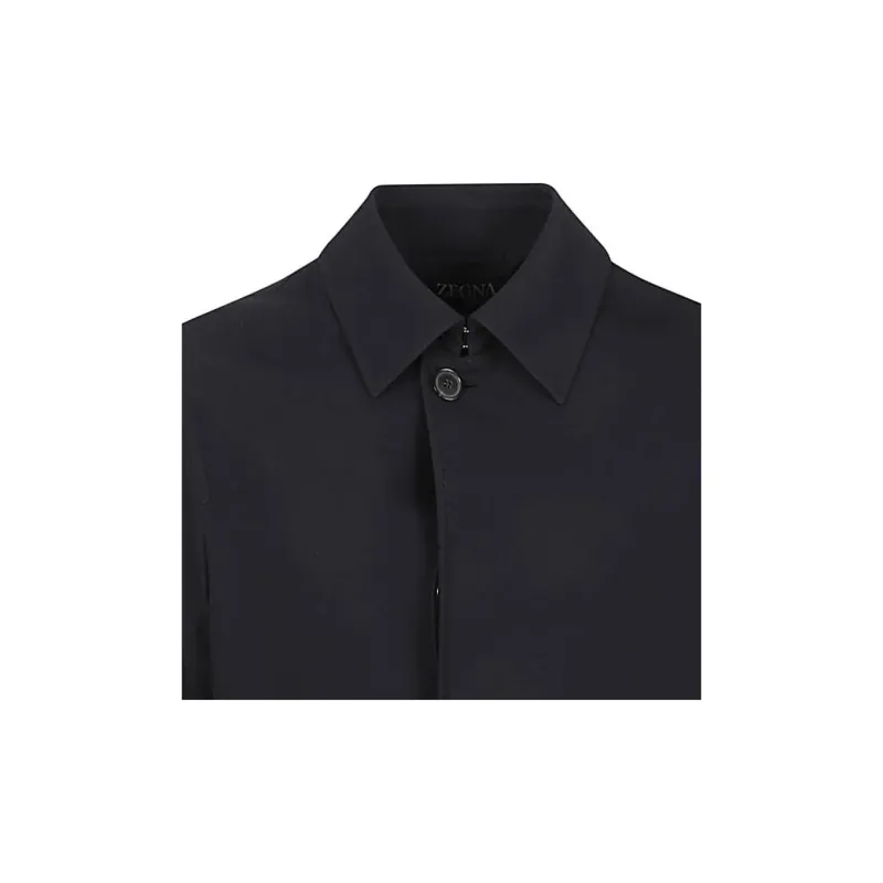 Ermenegildo Zegna Concealed Front Fastened Long Sleeved Coat-5