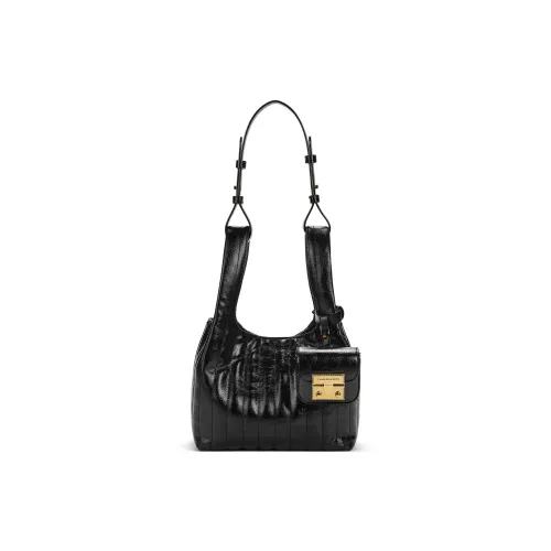 CHARLES&KEITH PU Crossbody Bag Medium Size Women's Black/Cream/Milk White