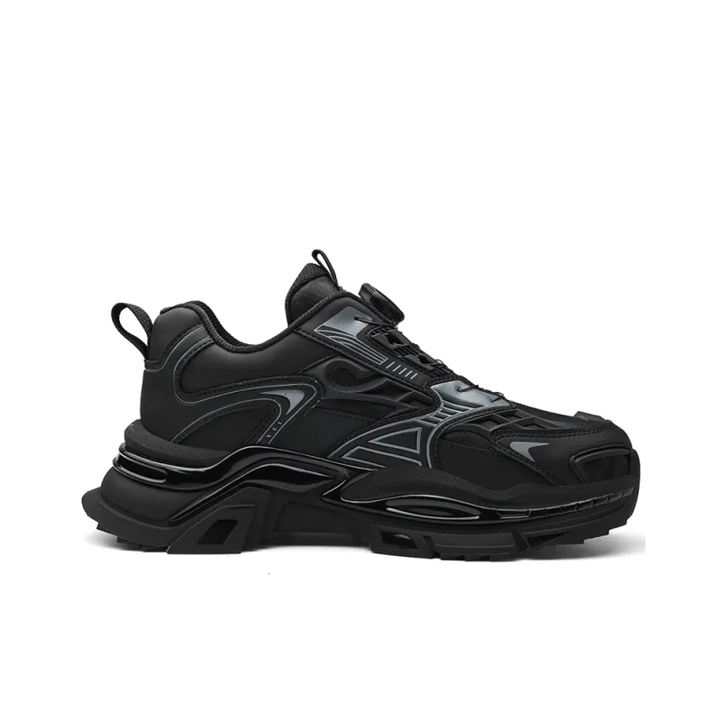 JEEP SPIRIT Chunky Sneakers Men Low Top Magic Energy Black-2