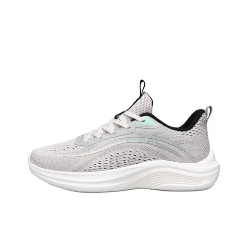 Warrior Anti Slip Wear Resistant Breathable Lightweight Coverage Low Top Long Distance Running Running Shoes Men's Gray