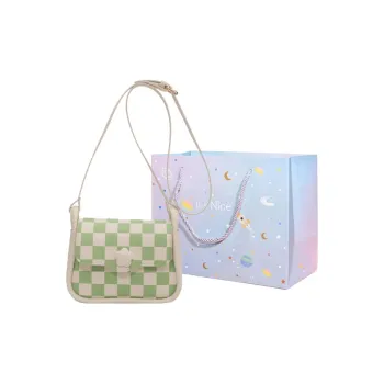 GOX PU Crossbody Bag Regular Women's Green/Pink/Milk Texture/Small Flower