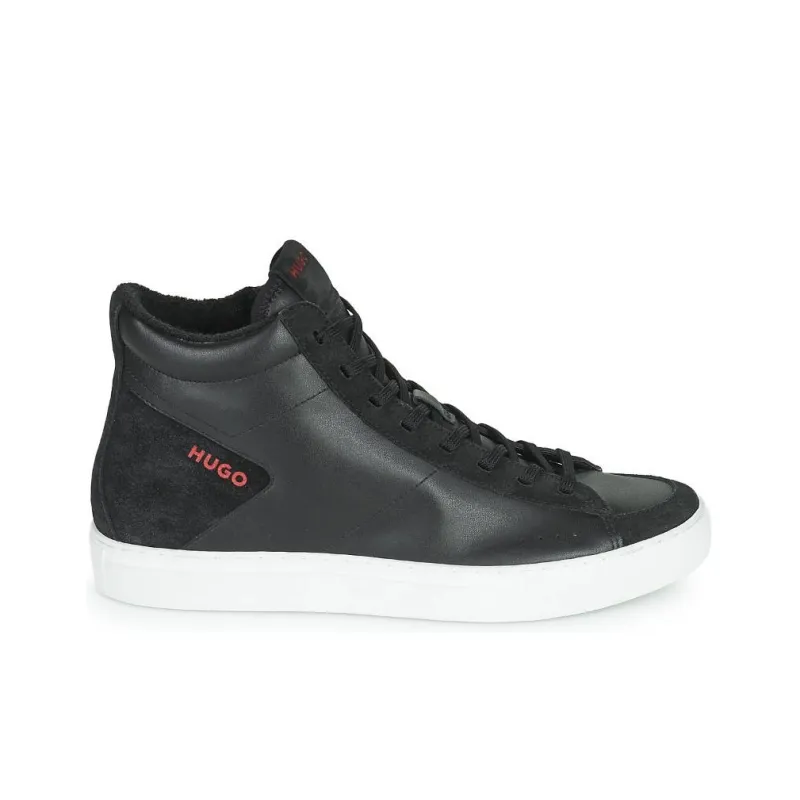 HUGO BOSS High Top Skateboard Shoes Men's Black-1
