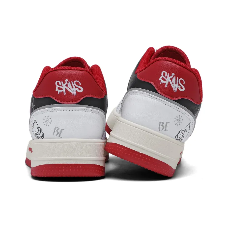 The Simpsons Skateboard Shoes Unisex Low Top Mismatched/White Red/White Black/White-20