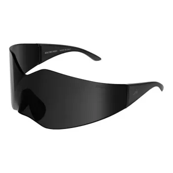 Balenciaga Injection Molding Nylon Irregular Shape Sunglasses Women's Black