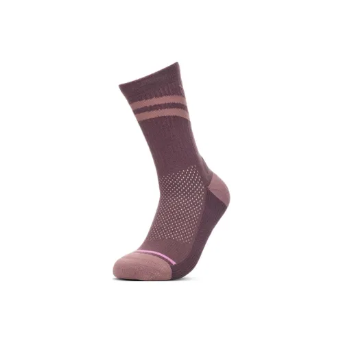 HOKA ONE ONE TRAIL CREW SOCK Mid Calf Socks Unisex 1 Pack Smoky Quartz