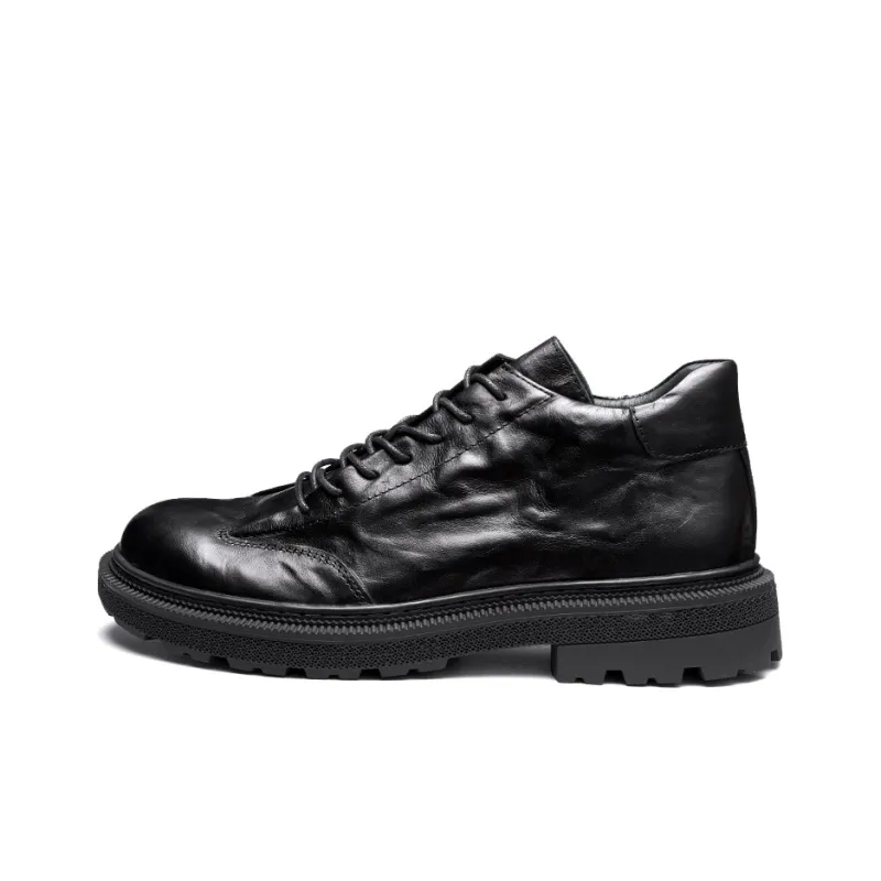 LEYGMENLG Men's Casual Shoes Men Low Top Brown-5