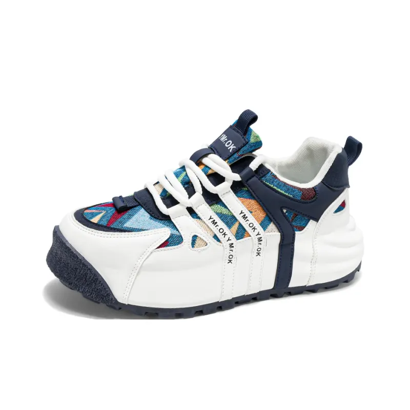 Wooden Rabbit Cushioning, Slip Resistant, Abrasion Resistant, Height Increasing Low Top Casual Shoes Men's-6