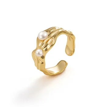 Amber Lollipop Pearl Rings Women's