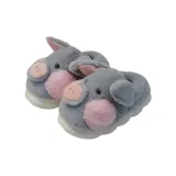 Gray[Baby Pig Platform Bag Heel Insulated Shoes]