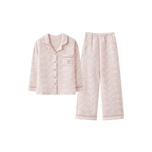 Princess Mark Pajama Set Women's National Style Print