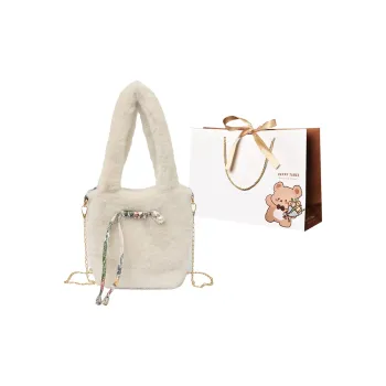 ERANGBEAR Fuzzy Crossbody One Shoulder Handbag Women's Multicolor