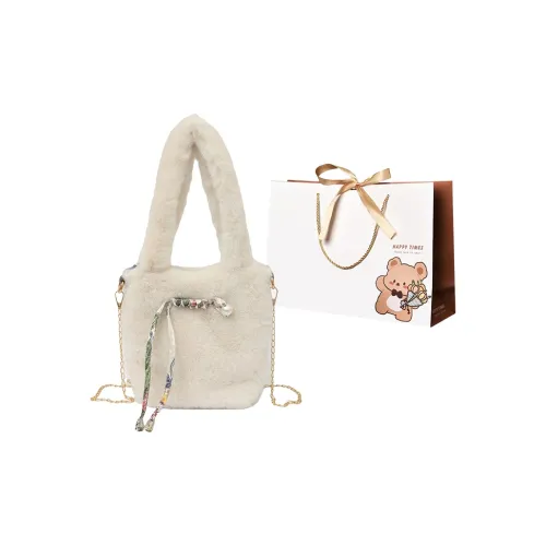 ERANGBEAR Fuzzy Crossbody One Shoulder Handbag Women's Multicolor