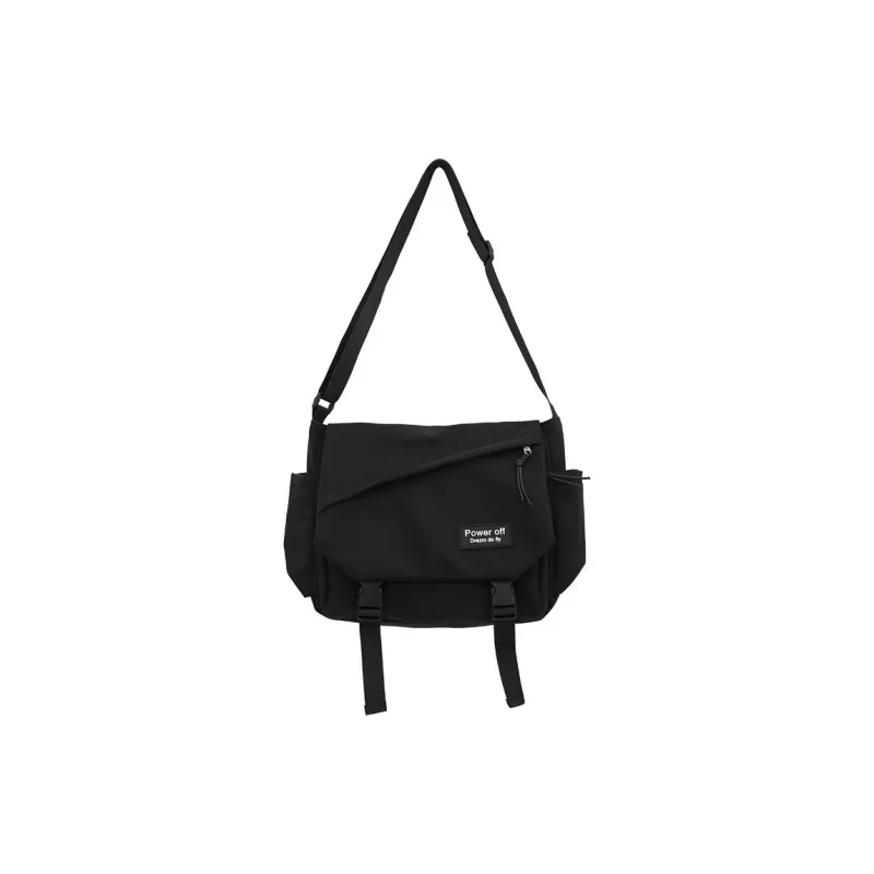 NIUMJ Nylon Shoulder Bag, Crossbody Bag Regular Unisex Black-8