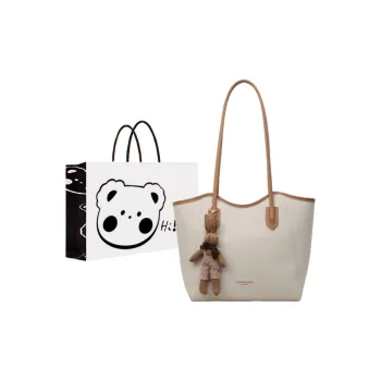 NX DOUGHNUT PU Shoulder Bag Regular Women's Ecru Black Khaki Brown