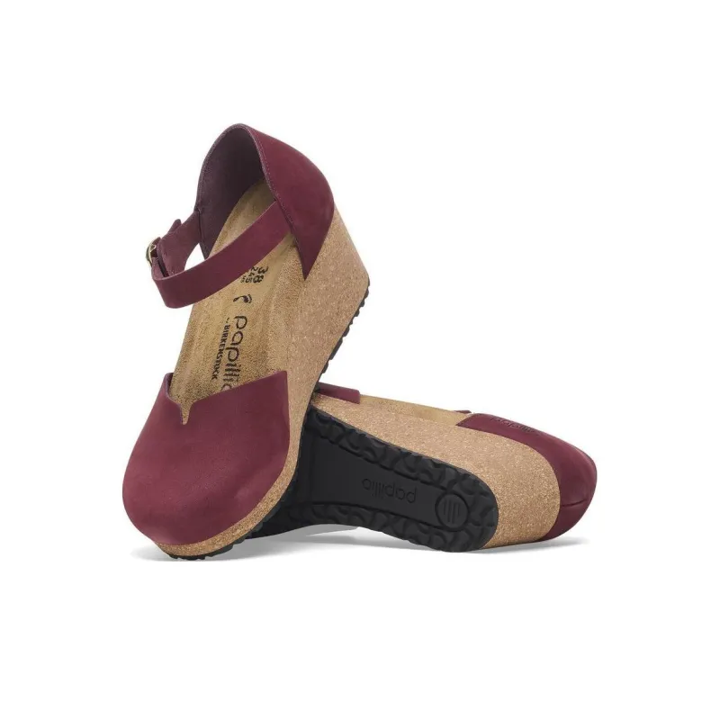 Birkenstock Mary Ring-Buckle Casual Single Shoes 4cm Women's Red-5
