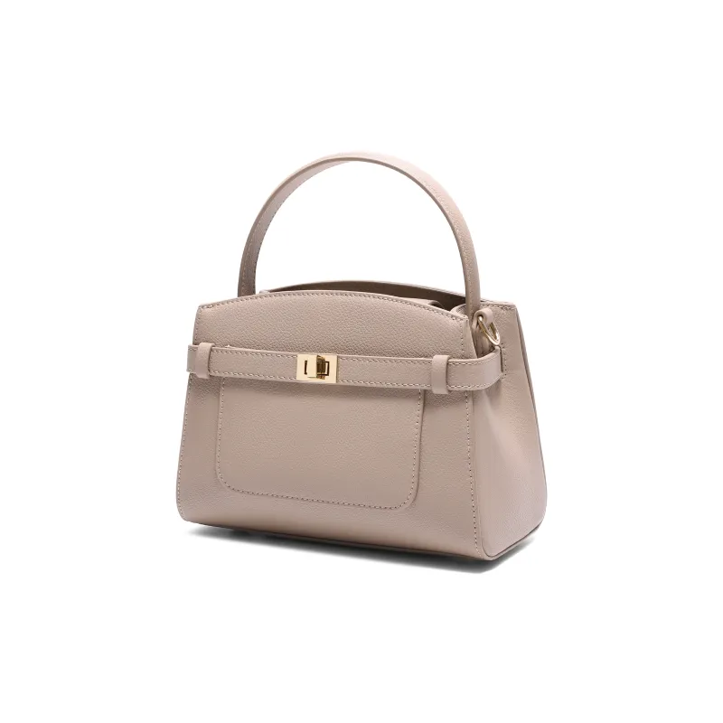 BELLE Split Cow Leather Kelly Bag, Shoulder Bag, Crossbody Bag, Handbag Medium Size Women's Multicolor-15