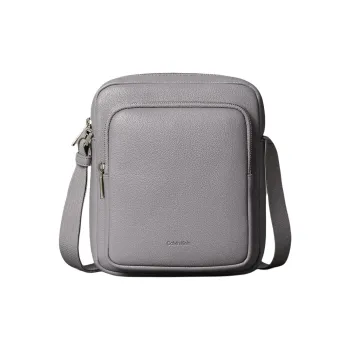 CALVIN KLEIN Polyurethane Reporter Bag Shoulder Bag Crossbody Bag Micro Men's Titanium