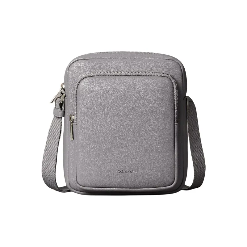 CALVIN KLEIN Polyurethane Reporter Bag Shoulder Bag Crossbody Bag Micro Men's Titanium-0
