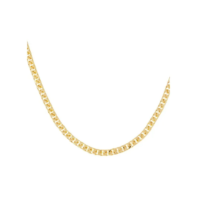 Numbering 14K Gold Brass Necklaces Men's Gold-0