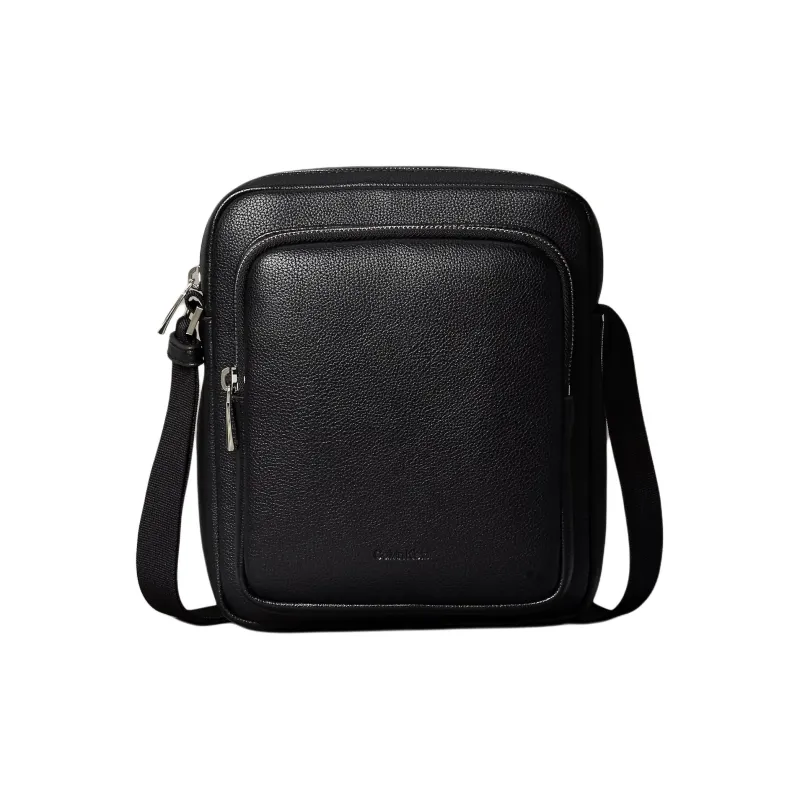CALVIN KLEIN Polyurethane Reporter Bag Shoulder Bag Crossbody Bag Micro Men's Black-0