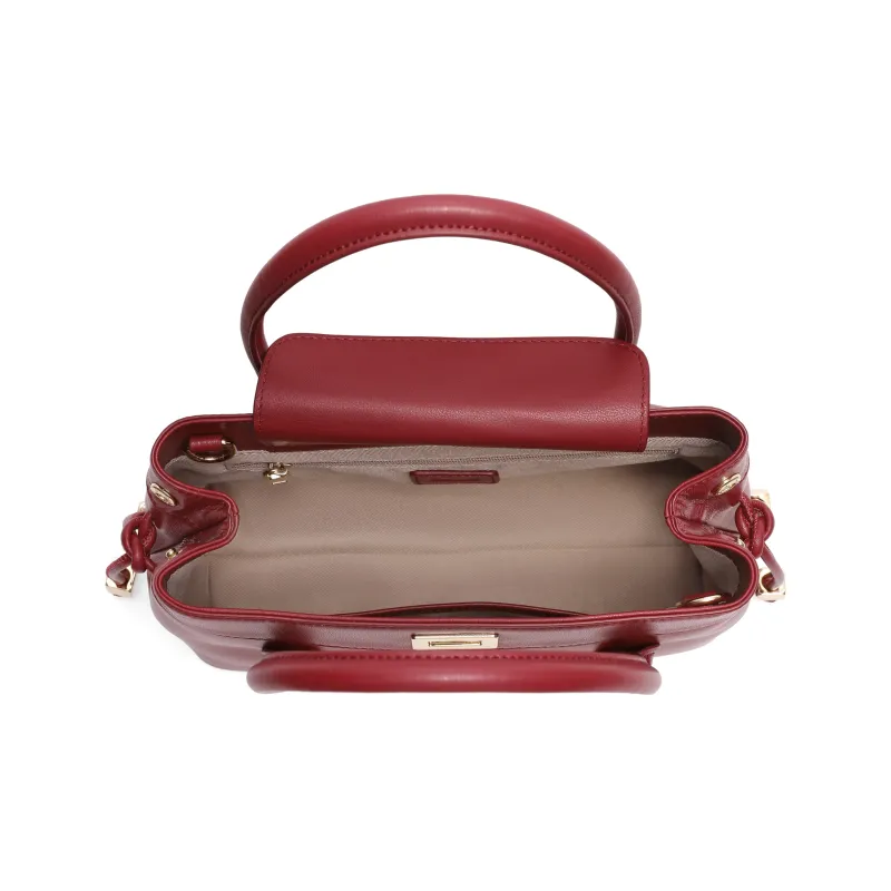 BELLE Cow Leather One Shoulder Handbag Medium Size Women's Multicolor-7