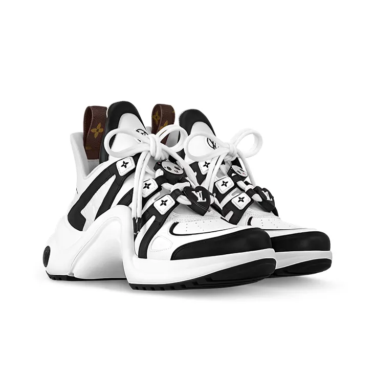 LOUIS VUITTON Archlight Low-Top Casual Shoes 5cm Women's White Black-2