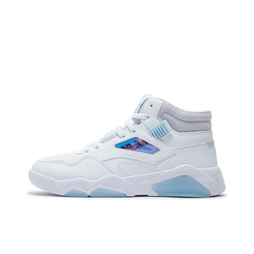 361° Xingran Coverage Anti Slip And Wear Resistant High Top Skateboard Shoes Men's White Blue