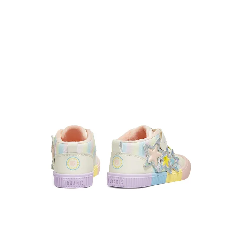 TARANIS Anti Slip And Wear Resistant Warm Kids' Skateboarding Shoes White/Pink Children Aged 3 7 Years Old-2