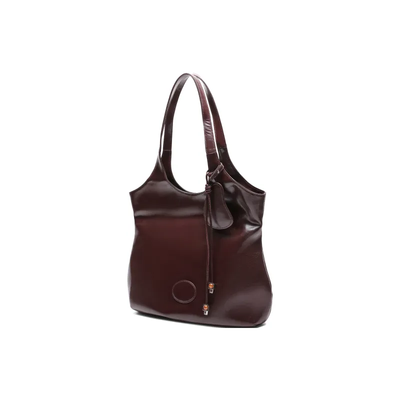 BELLE Split Cow Leather Tote Bag, Shoulder Bag Tubas Women's Ancora Red-1